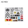 HENGGUAN HG-P801 RC Truck Parts Stickers