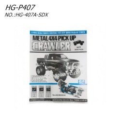 Hengguan HG-P407A RC Truck Parts 407A Quick Assembly Instructions HG-407A-SDX