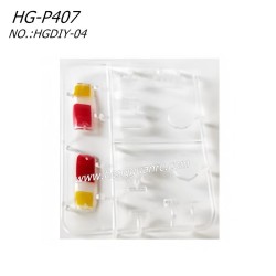 Hengguan HG-P407 RC Truck Parts Transparent Parts HGDIY-04