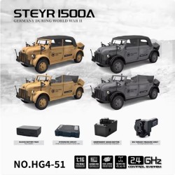 Hengguan HG4-51 1/18 Military Command Car Simulation Remote Control Car