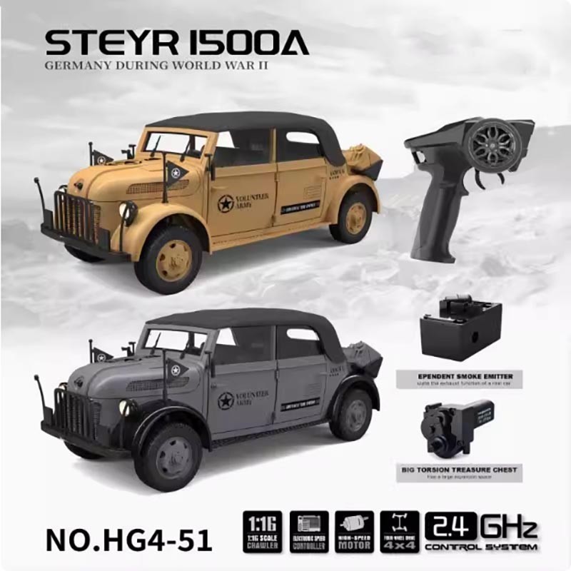 Hengguan HG4-51 1/18 Military Command Car Simulation Remote Control Car-1