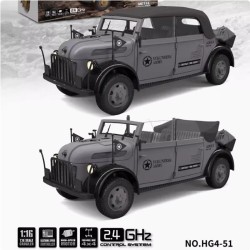 Hengguan HG4-51 1/18 Military Command Car Simulation Remote Control Car GRAY-1