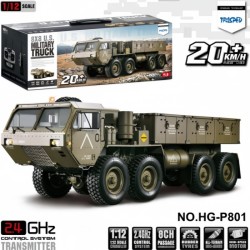 HENGGUAN HG-P801 8-channel 1:12 eight-wheel drive military truck-1