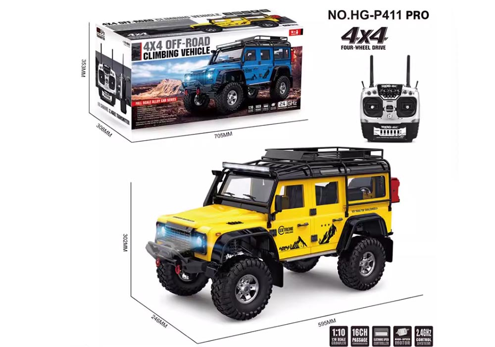 Hengguan HG-P411 1/10 4WD 2.4G Climbing CAR YELLOW-1