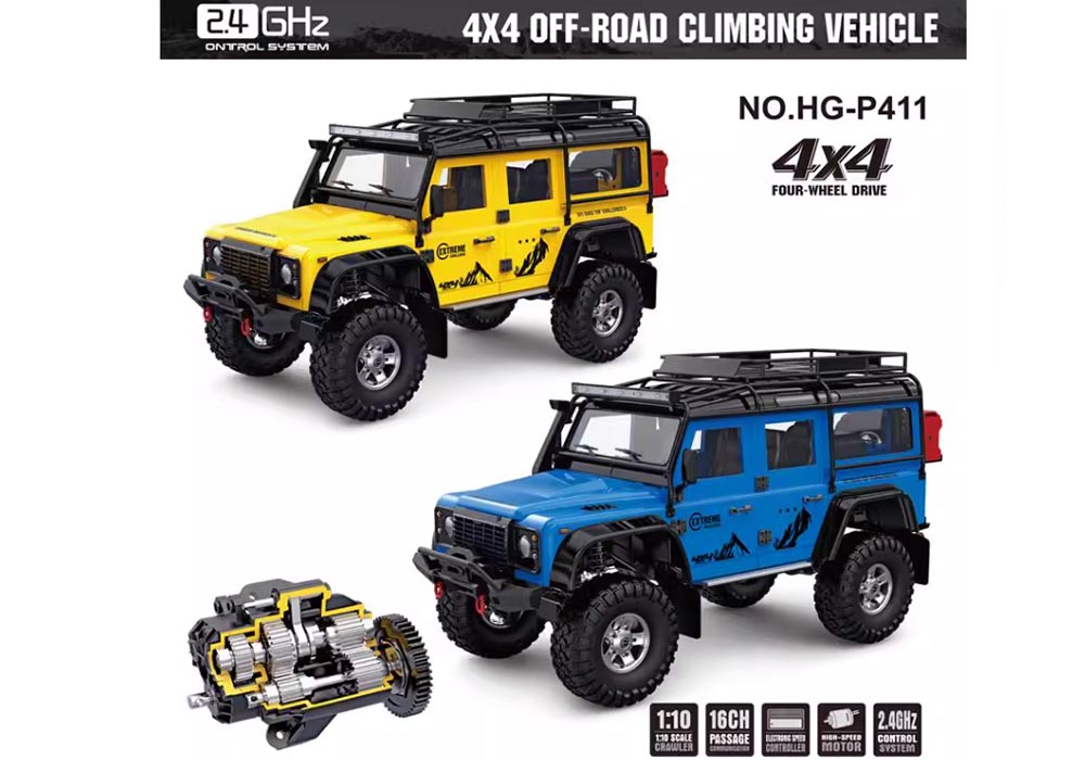 Hengguan HG-P411 1/10 4WD 2.4G Climbing CAR BLUE AND YELLOW