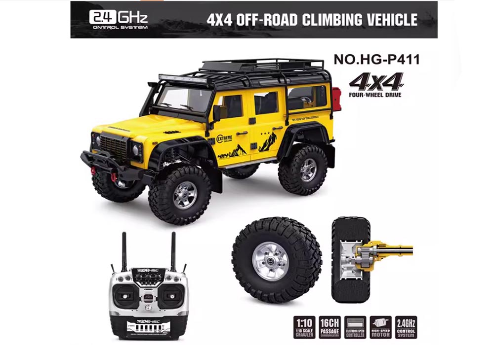 Hengguan HG-P411 1/10 4WD 2.4G Climbing CAR YELLOW-2