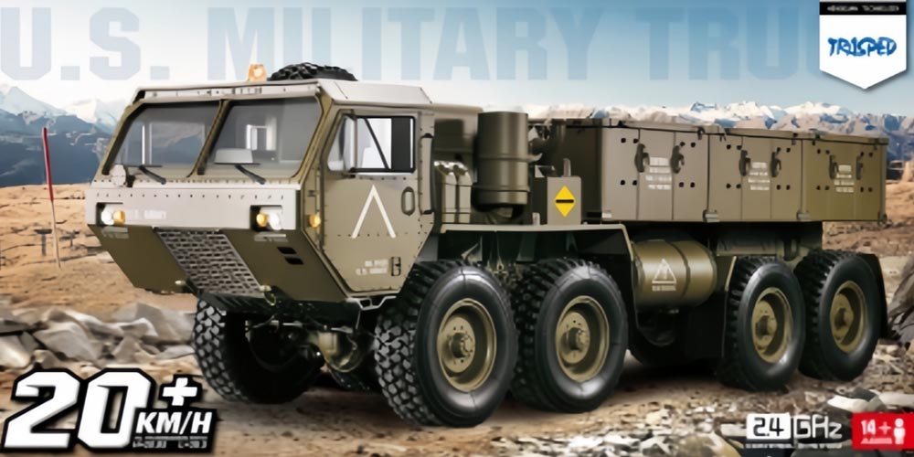 HENGGUAN HG-P801 8-channel 1:12 eight-wheel drive simulation military truck-1