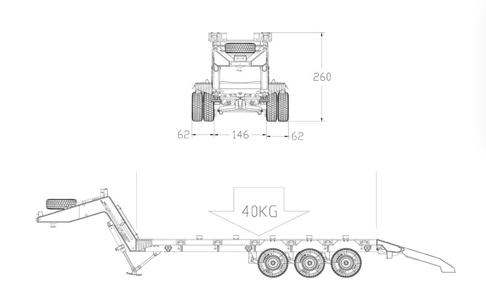 Hengguan HG-P806 1:12 RC truck Parts size